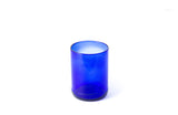Blue Flat Bottom 12oz Recycled Wine Bottle Glasses