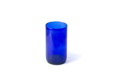 Blue Flat Bottom 16oz Recycled Wine Bottle Glasses