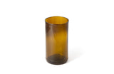 Amber Flat Bottom 16oz Recycled Wine Bottle Glasses
