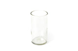 Clear Flat Bottom 16oz Recycled Wine Bottle Glasses