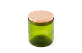 4" Kelly Cork Top Recycled Wine Bottle Canister