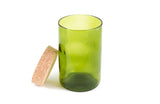 6" Kelly Cork Top Recycled Wine Bottle Canister