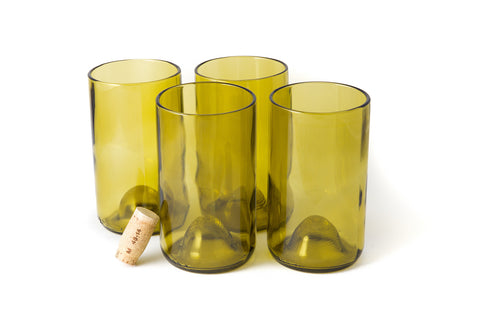 Olive 16oz Original Wine Punt Recycled Glasses
