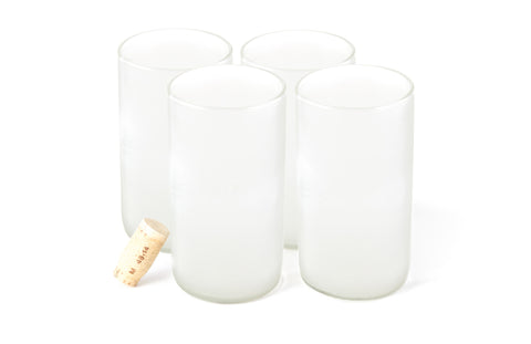 Frosted 16oz Original Wine Punt Recycled Glasses