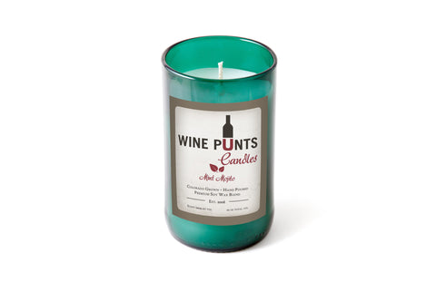 Mint Mojito Scented Candle In Recycled WIne Bottle Glass
