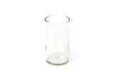 Clear Flat Bottom 16oz Recycled Wine Bottle Glasses