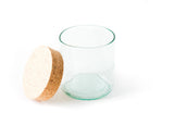 4" Aqua Cork Top Recycled Wine Bottle Canister