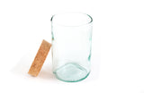 6" Aqua Cork Top Recycled Wine Bottle Canister