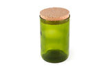 6" Kelly Cork Top Recycled Wine Bottle Canister