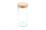 8" Aqua Cork Top Recycled Wine Bottle Canister