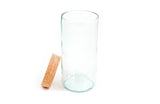 8" Aqua Cork Top Recycled Wine Bottle Canister