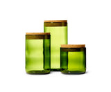 Kelly Trio - Cork Top Recycled Wine Bottle Canister Set